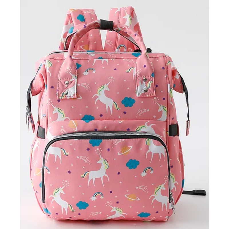 Fab N Funky Magical Unicorn Multipurpose Diaper Backpack - Pink