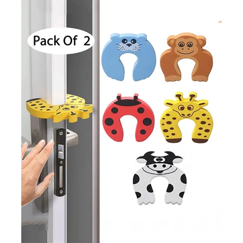 Mihar Essentials EVA Door Stopper For Baby Safety Pack Of 2 - (Color and Design May Vary)