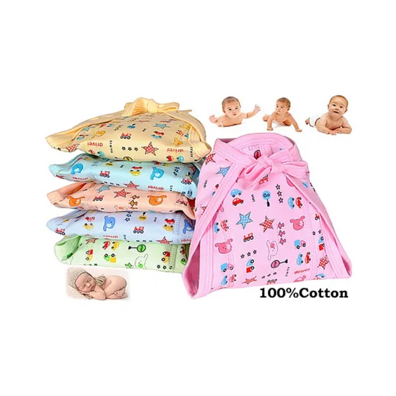 MOM CARE Cloth Padded Nappies for Newborn Extra Soft Pack of 6 0-6 m Multicolor