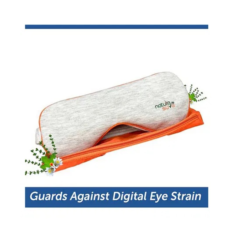 Nature Sure Large Herbal Eye Mask for Digital Eye Strain   - Grey