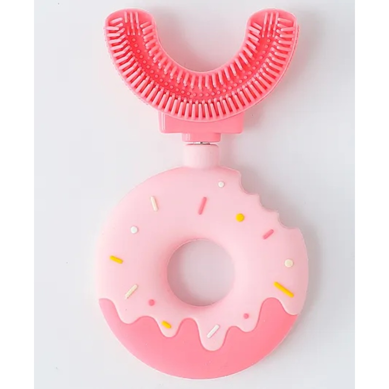 U shape Extra soft kids Toothbrush Donut shape-Pink
