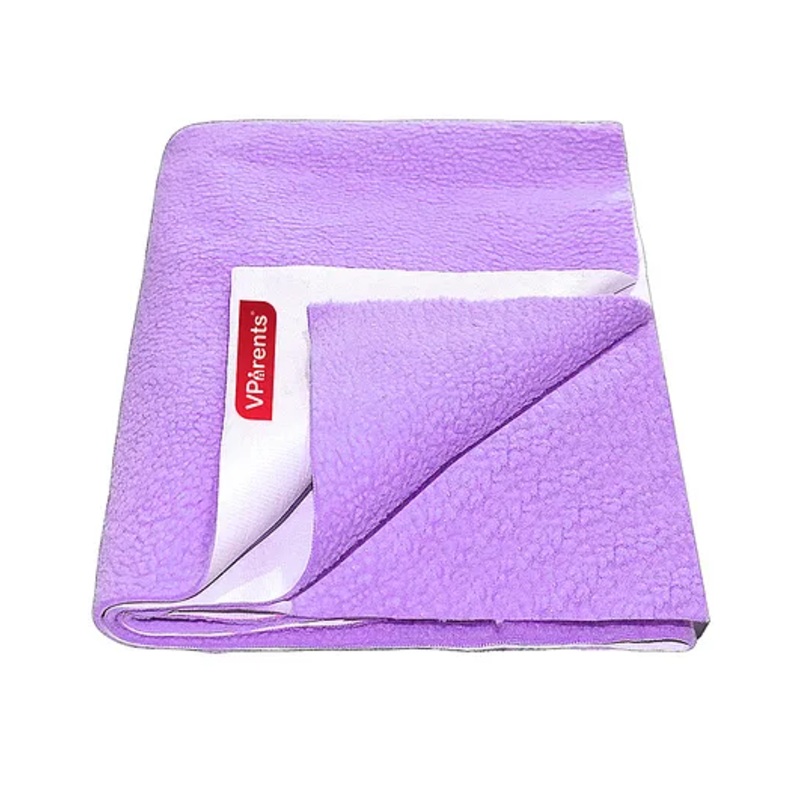 VParents Chubby Cheeks Water Proof Baby Bed Protector Reusable Dry Sheet Small - Dark Blue