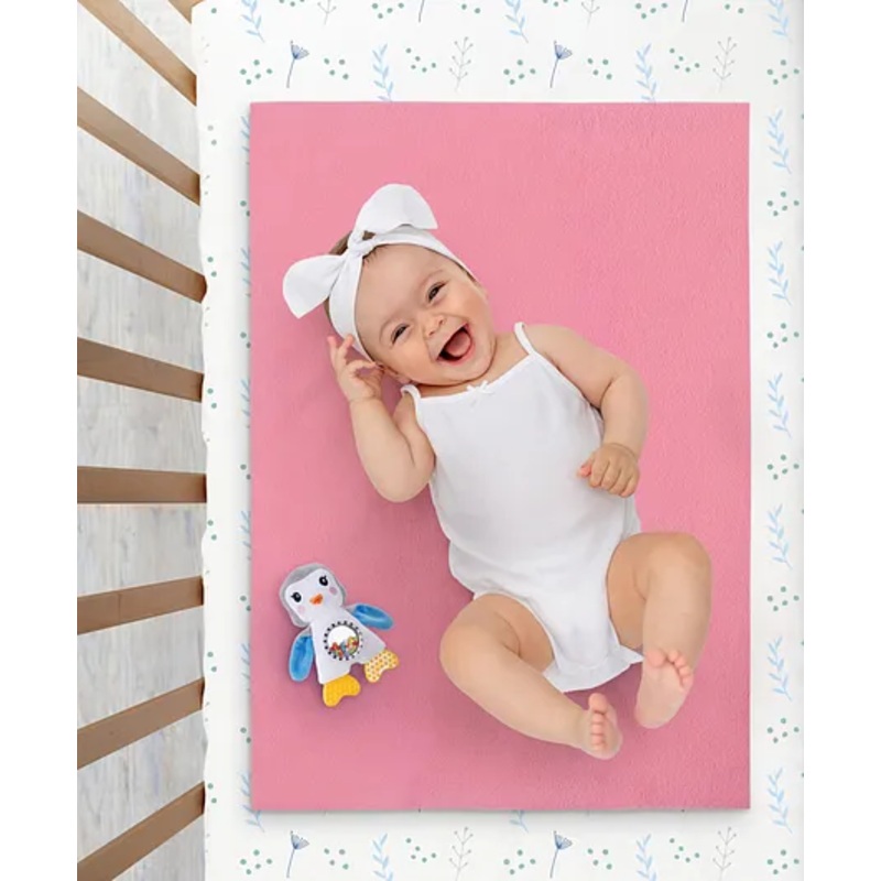 Zoe Dry Waterproof Bed Protector Sheet - Salmon Pink