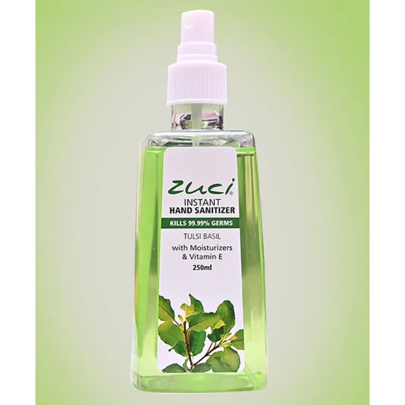 Zuci Instant Liquid Hand Sanitizer Tulsi Basil - 250 ml