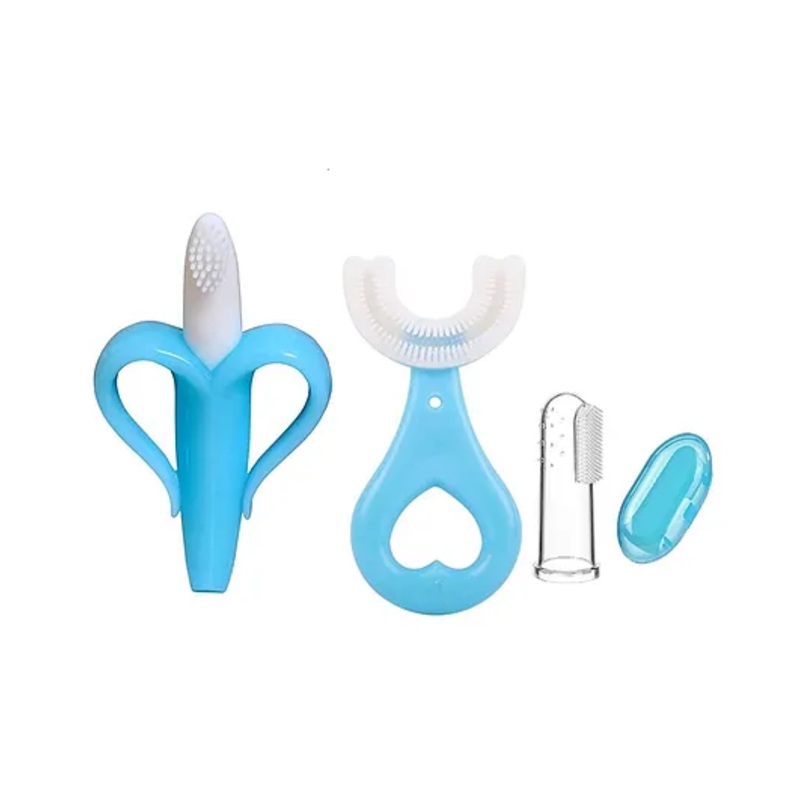 6-12 Months, L 6.1 x B 10.8 cm, Teething Toothbrush for babies - Blue