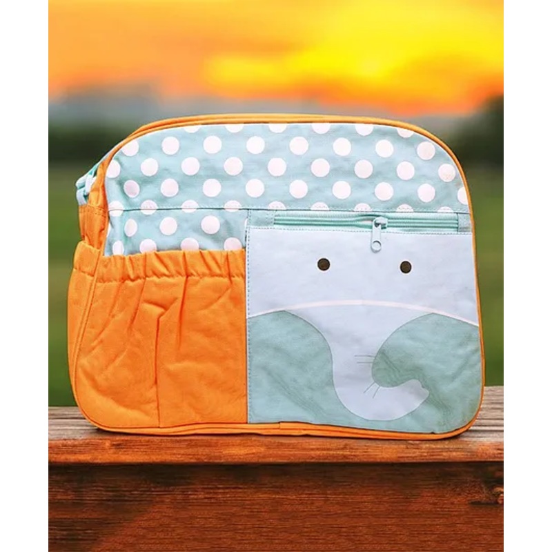 A Vintage Affair  Cute Elephant Baby Diaper Tote Bag