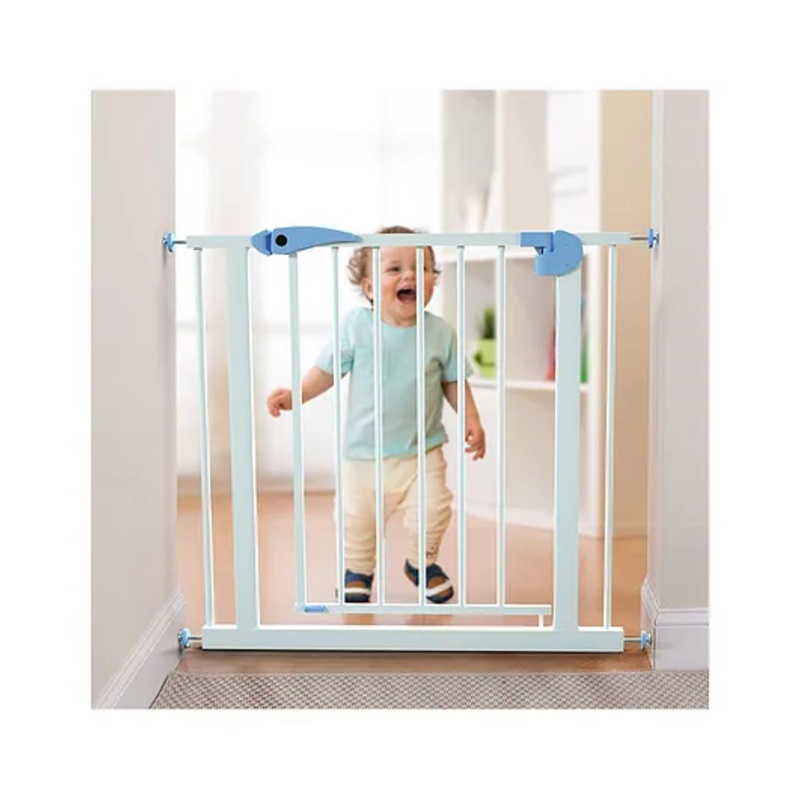 Baybee Auto Close Baby Safety Gate Extra Tall Baby Fence Barrier Dog Gate with Easy Walk-Thru Child Gate | Baby Gate for House Stairs Doorways | Safety Gate for Baby Kids Dogs