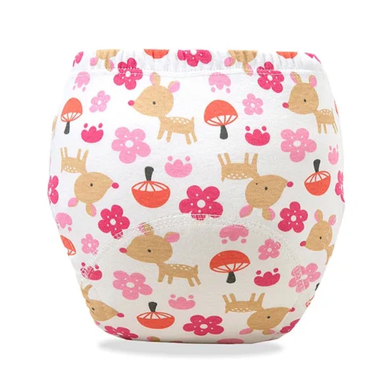 Bembika Babies Cotton Potty Training Pants Mushroom  Printed  Medium - White