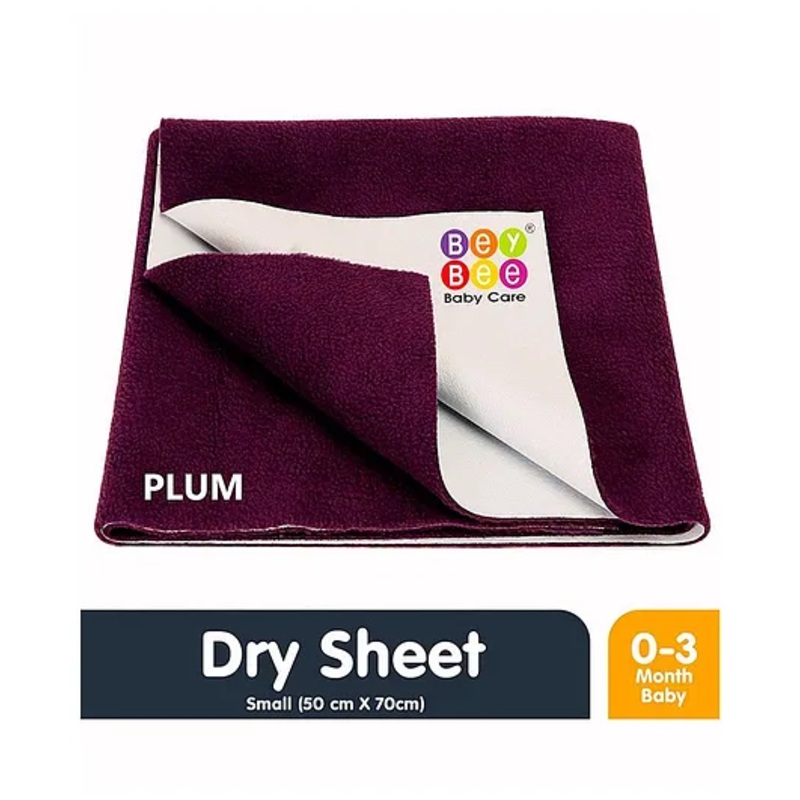 Bey Bee Waterproof Bed Protector Dry Sheet Small - Plum