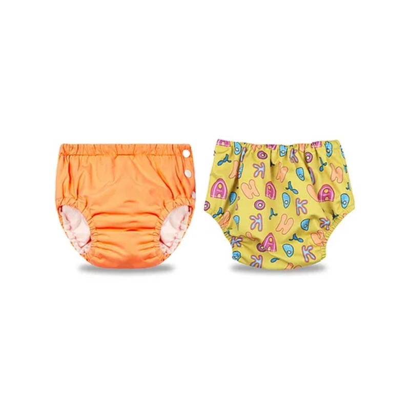 Chinmay Kids Reusable Swimwear Diapers Pack of 2 - Yellow & Orange