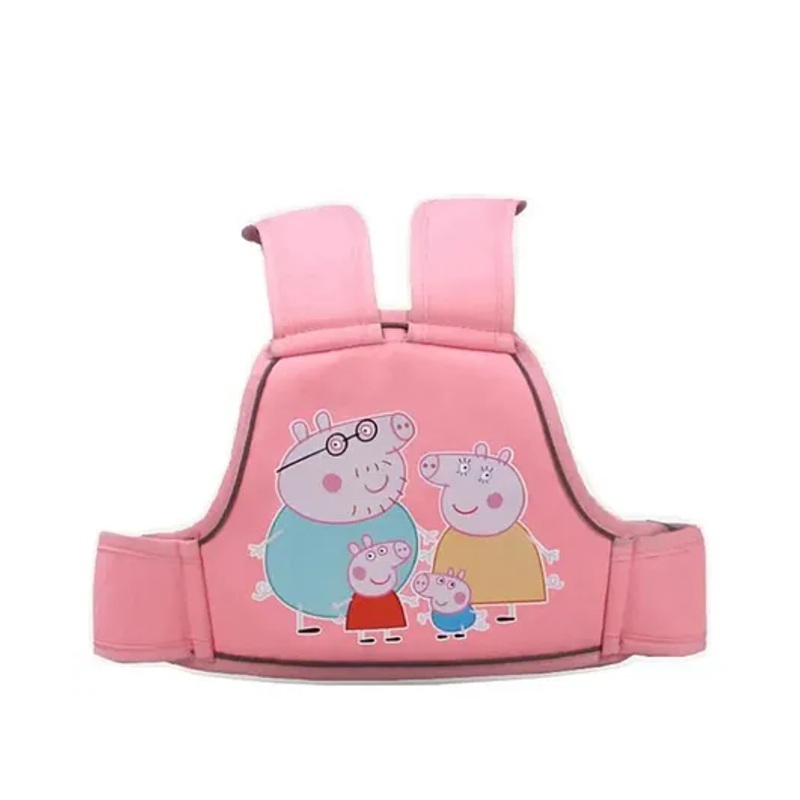 Chinmay Kids Safety Belt for Two Wheeler with Reflective Strips Adjustable Safety Harness - Light Pink