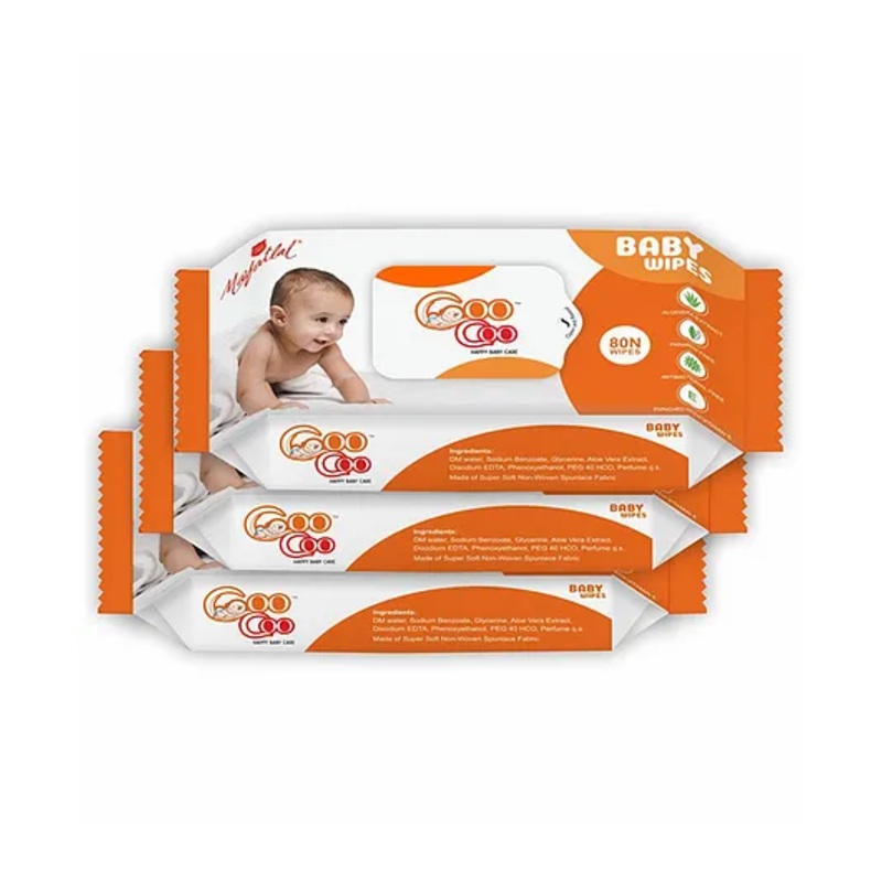 Coo Coo Wipes - Pack of 3 (240 Wipes)