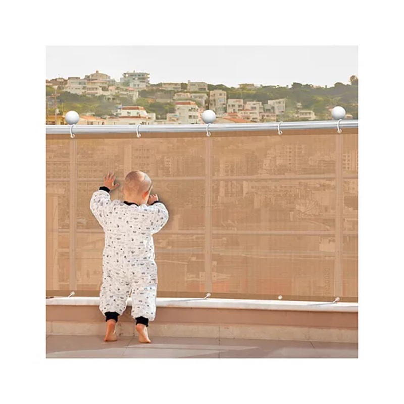 HIPPO Fabric  Decorative Indoor Baby Safety Net Balcony Net Privacy Net - Beige