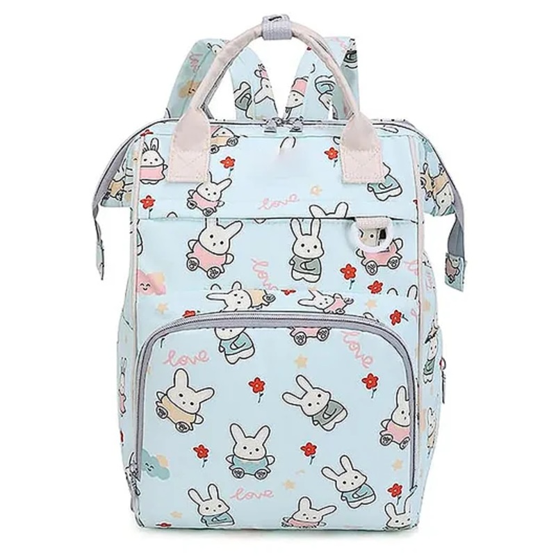 House of Quirk Rabbit Printed Maternity Backpack - Green