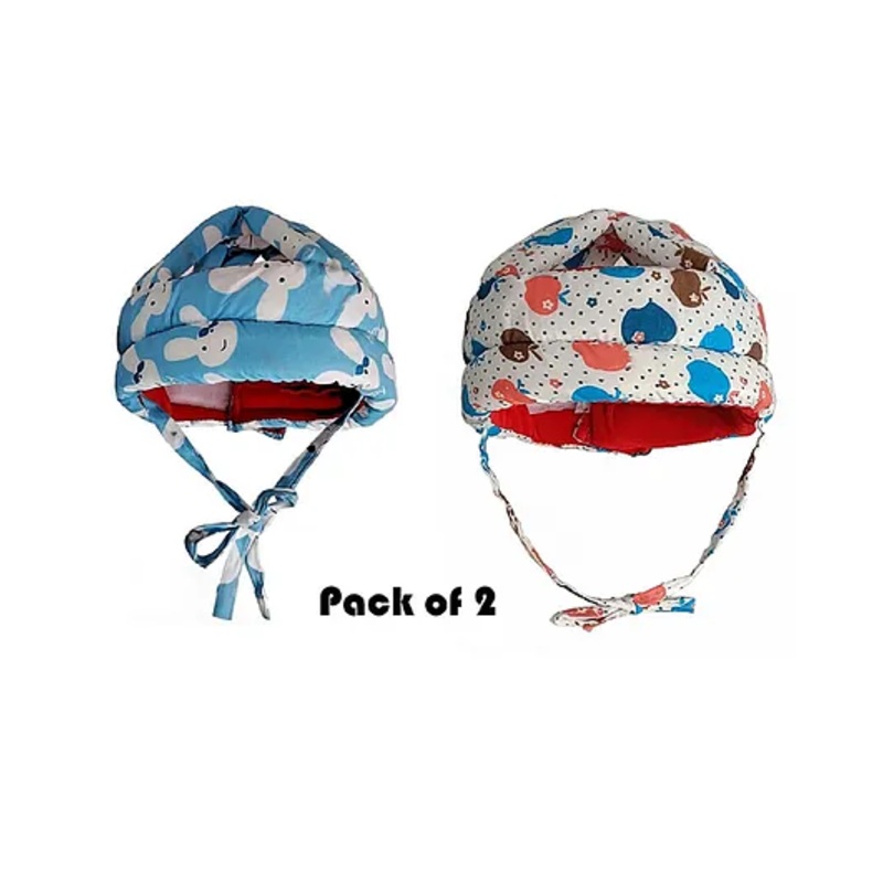 Mihar Essentials Baby Safety Helmets Pack Of 2 (Color And Print May Vary)
