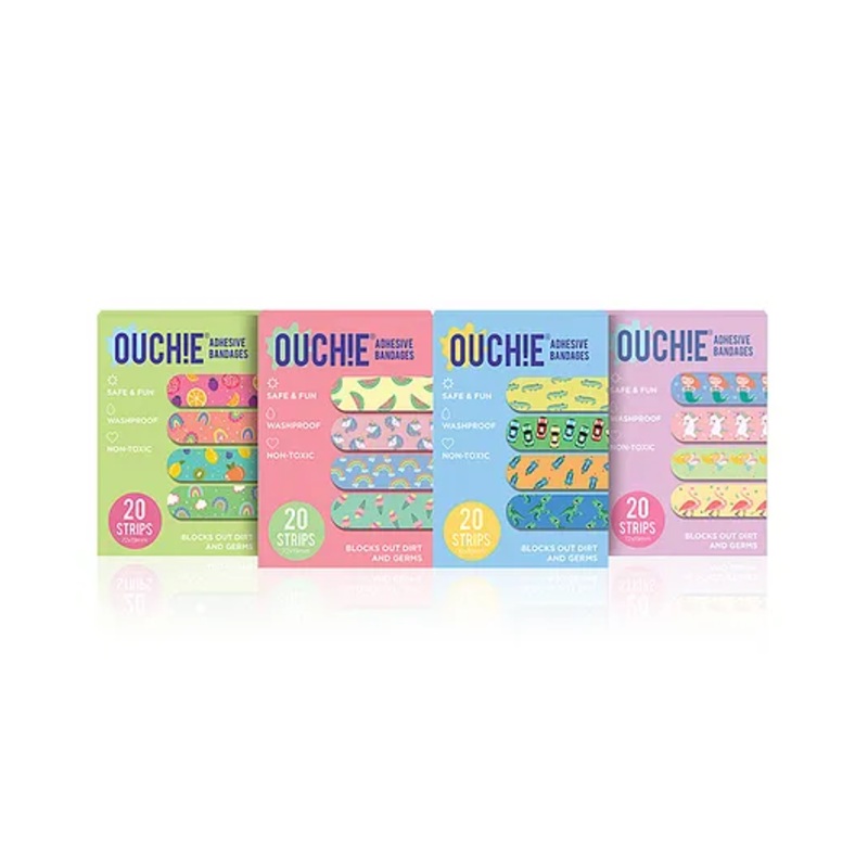 Ouchie Adhesive Bandages Jumbo Pack Of 4 - 20 Stripes Each