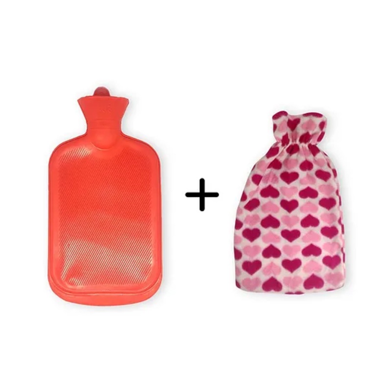 Sahyog Wellness Hot Water Bottle with Cover - Red (Cover Color May Vary)