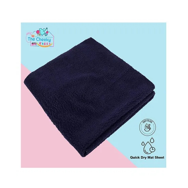 The Cheeky Kidzz Pack Of 1 Baby Bed Protector New Born Dry Sheet Fast Dry Urine Protection Crib Sheet Mat (SMALL- BLACK)