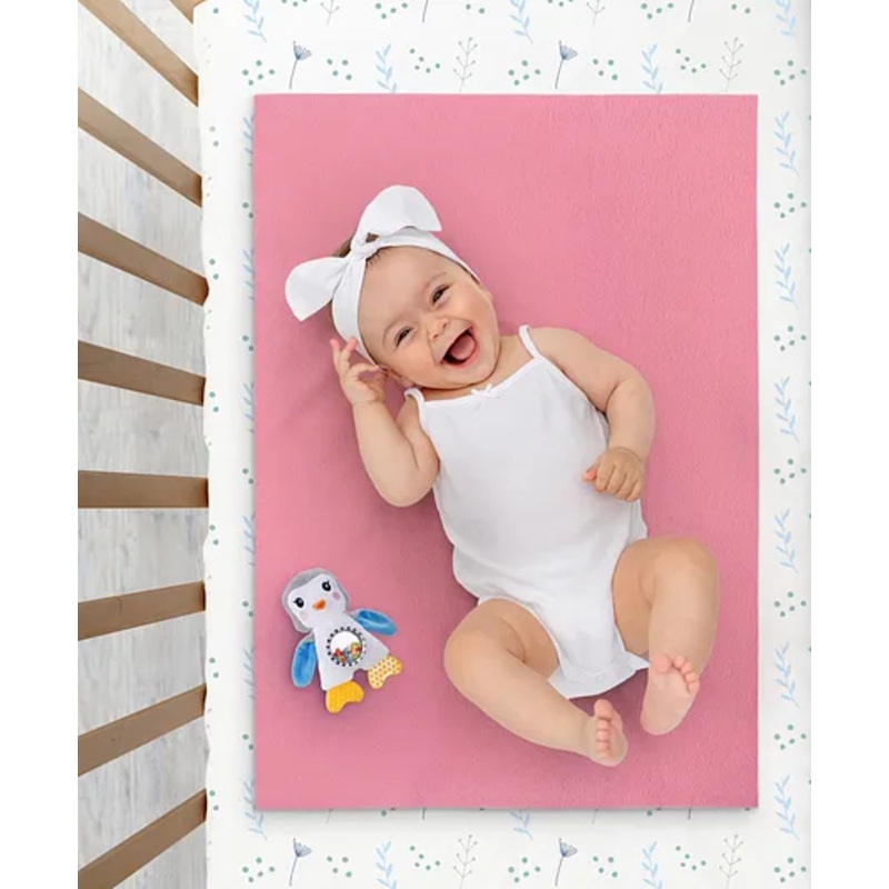 Zoe Multipurpose Waterproof Diaper Changing Mat Pack Of 2 - Sky Blue & Salmon Pink