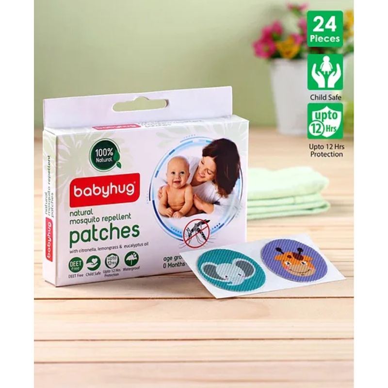 Babyhug Waterproof Natural Mosquito Repellent Patches - 24 Pieces