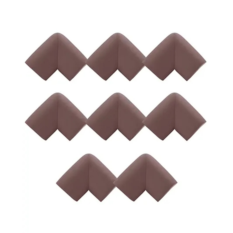 Bembika L-Shaped Baby Safety Corner Protector Pack of 8 - Brown