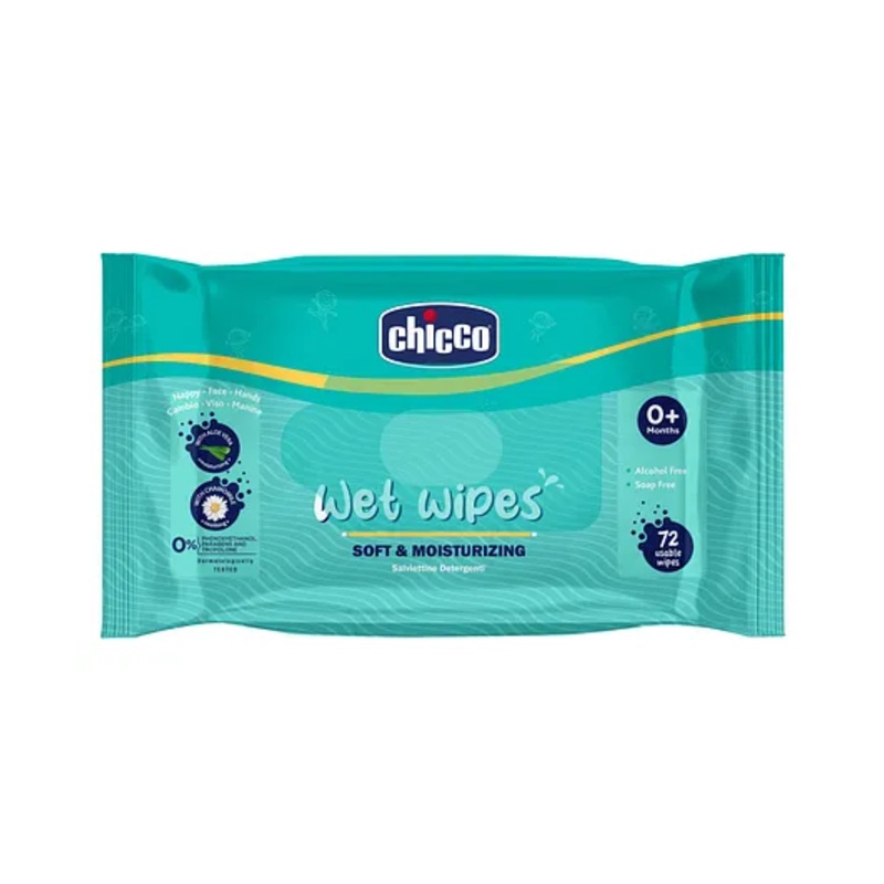 Chicco Soft & Moisturizing Wet Wipes - 72 Pieces