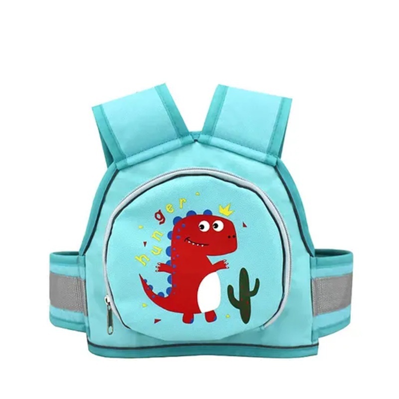 Chinmay Kids Safety Belt for Two Wheeler with Reflective Strips Portable Adjustable Safety Harness - Aqua blue