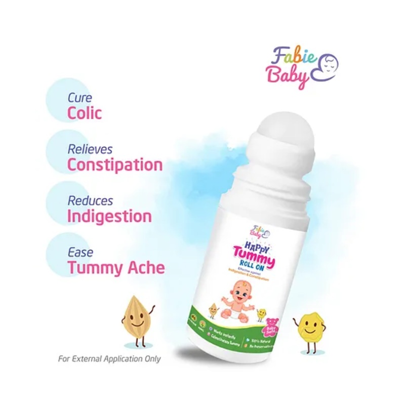 Fabie Baby Happy Tummy Roll On Hing & Ajwain Colic Constipation & Indigestion Relief (40ml)