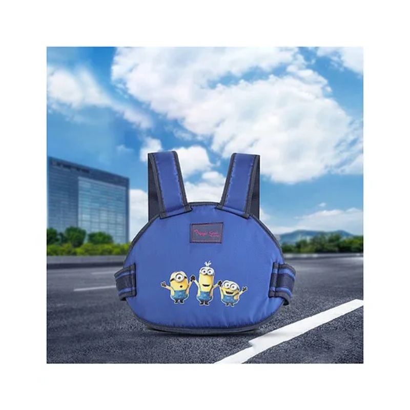 Magic Seat 2 Wheeler Kids Safety Belt Minion Print - Blue