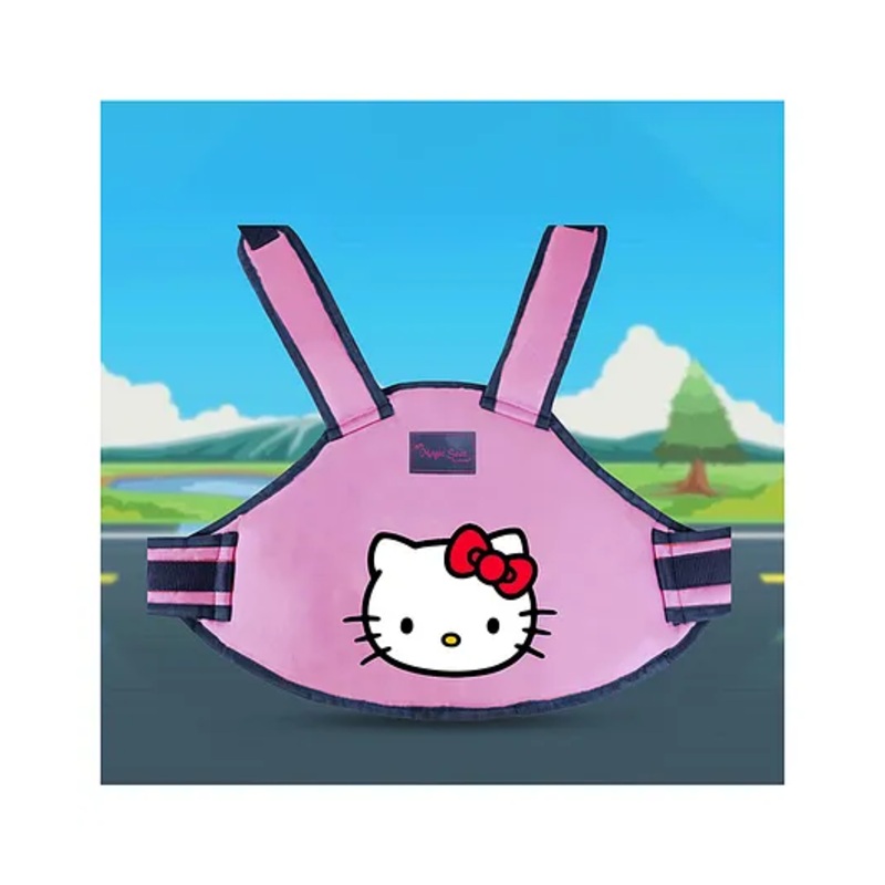 Magic Seat Two Wheeler Carrier Protection Hello Kitty Print - Pink