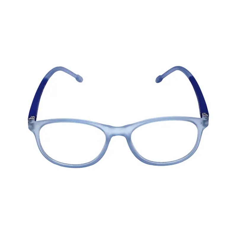 Spiky Blue Block Zero Power TR90 Anti Glare Glasses - Blue