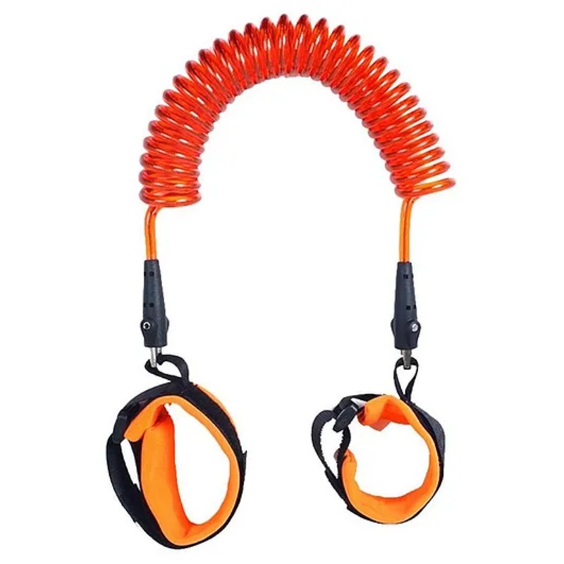 SygaAnti Lost Safety Velcro Wrist Bracelet With Extra Long Harness - Orange