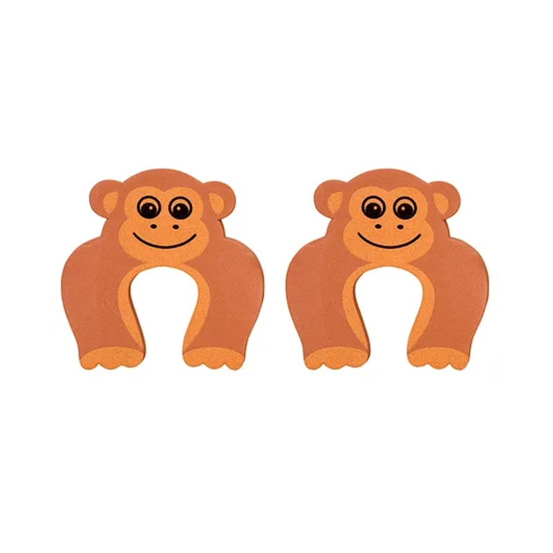 The Little Lookers Door Stopper Monkey Design Brown - Pack of 2