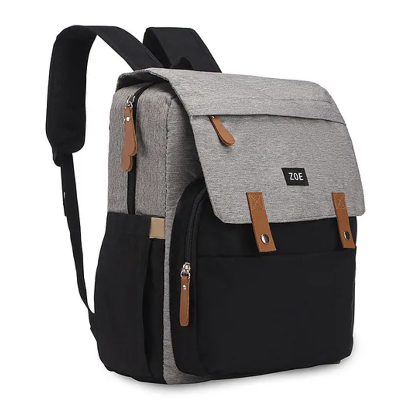 Zoe Multi-purpose Travel Friendly Diaper Backpack With Pacifier Holder - Black
