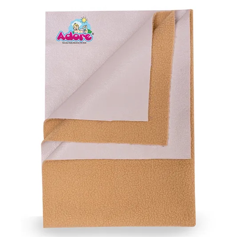 Adore Advanced Insta Dry Water Absorbent Baby Bed Protector Sheet Medium - Beige