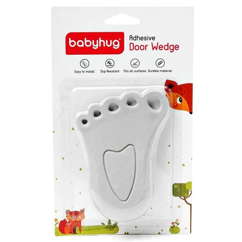 Babyhug Adhesive Door Wedge - White