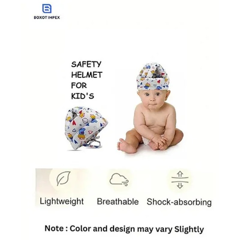 BOXOT IMPEX Adjustable Cushioned Baby Safety Helmet (color may vary) H -2
