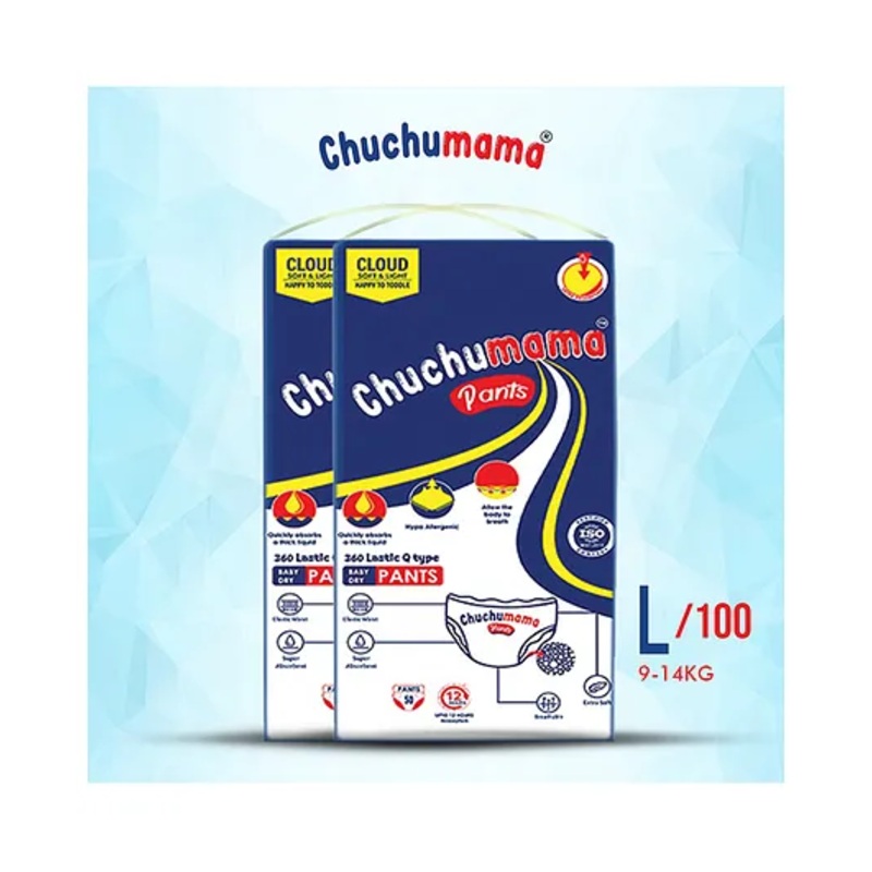 Chuchumama Baby Pants Large Size Baby Diaper Pants Combo Pack of 2 - 50 Pieces Each