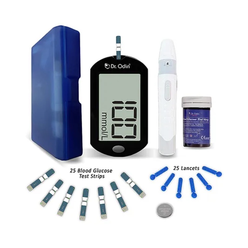 Dr. Odin Blood Glucose Monitoring System GDH-FAD Self And Professional Monitoring Meter Kit (Black)