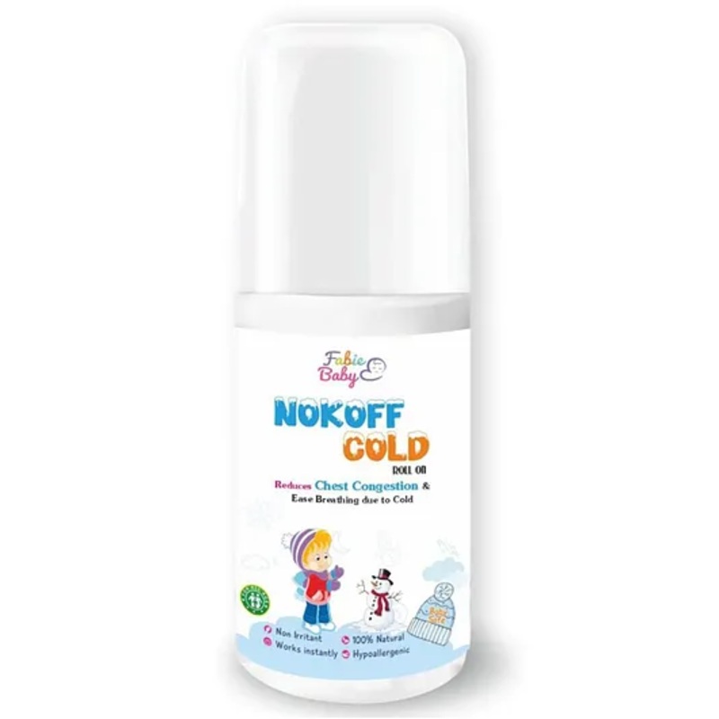 Fabie Baby Advanced Relief Formula for Cough and Chest Congestion Nokoff Cold Relief Roll on for Babies (40ml)