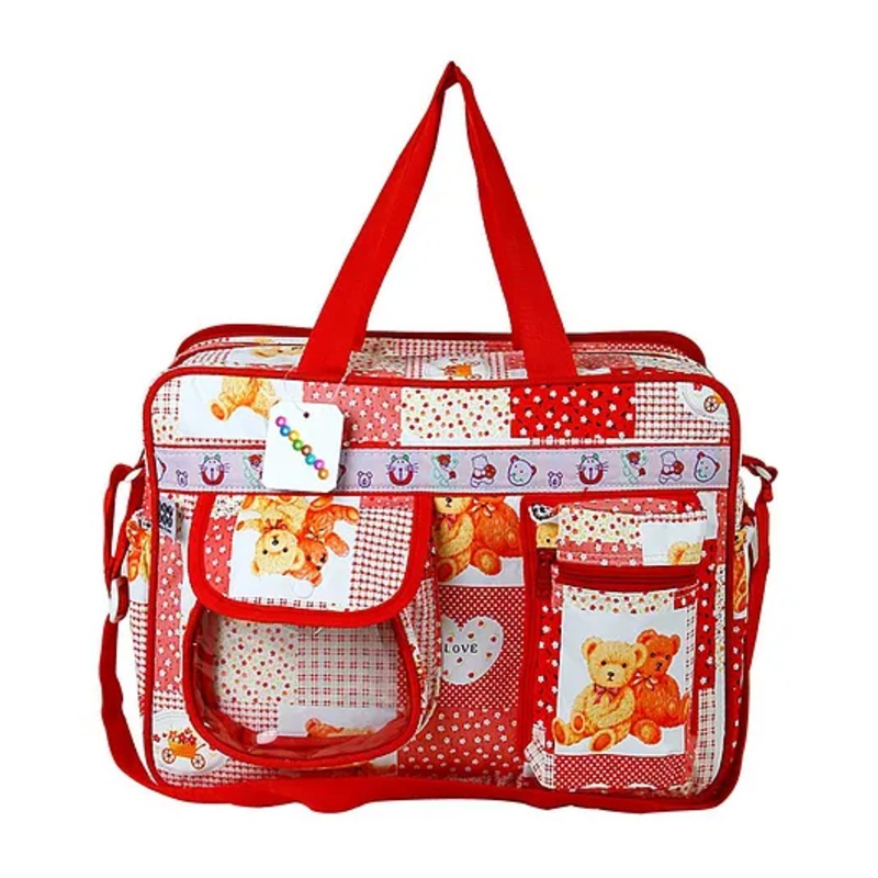 FANTASY INDIA Baby Diaper Nappy Changing Baby Diaper Bag Baby Bag Mummy Bag Handbag Mama's Bag Diaper Bag One Size - Red