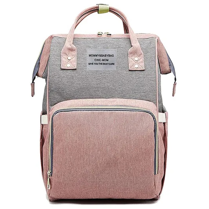 House of Quirk  Diaper Bag Maternity Backpack -  Pink & Grey