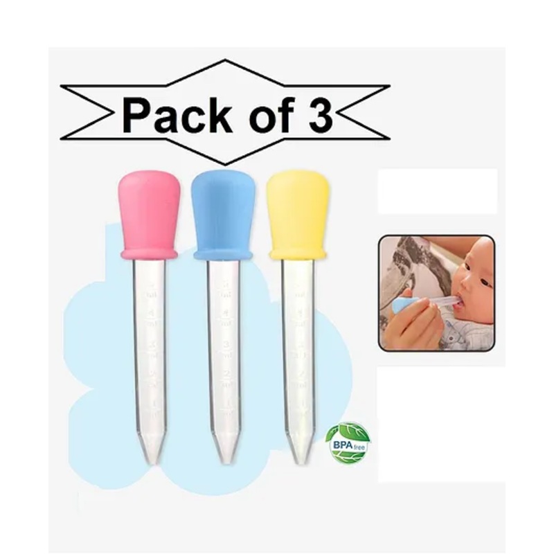 INPOUT Pack of 3 Medicine Dispensers for Infant to Toddlers(Color may Vary)
