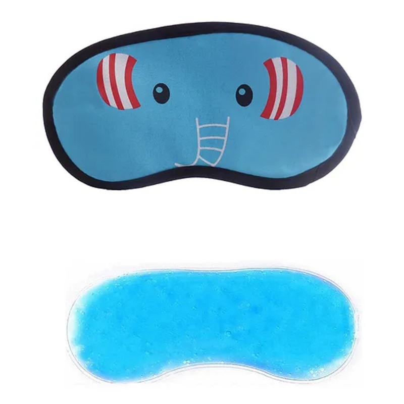 Jenna Elephant Face Sleeping Eye Mask With Cooling Gel - Blue