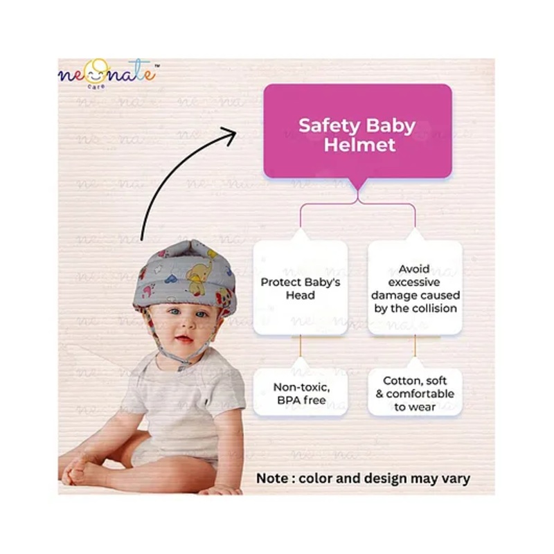 NeonateCare Baby Helmet  Kids Helmet -  Adjustable Size for Baby Learning to Walk or Run -  Soft Safety Helmet  (Jungle Print Helmet)
