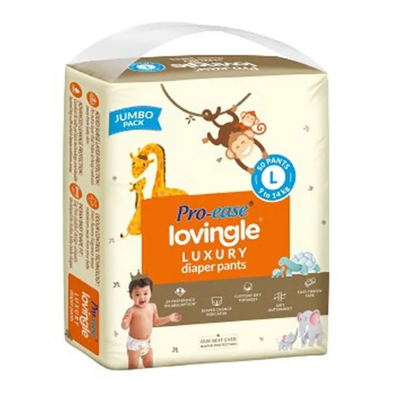 Pro ease Lovingle Luxury Diaper Pants Large - 50 pieces