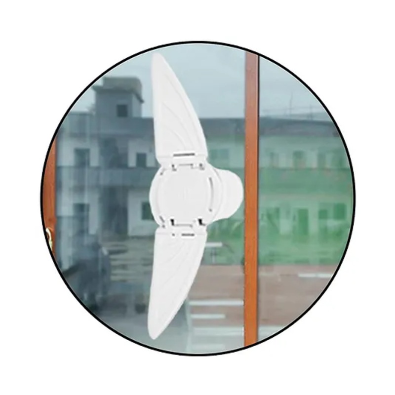 Safe-O-Kid (Pack of 4) Elegant Butterfly Shaped Window Lock - Finger Safety Protector for Sliding Windows & Doors - BPA Free, White