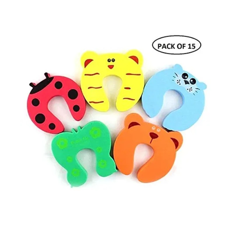 Syga Children Safety Foam Door Stopper Pack Of 15 - Multicolor