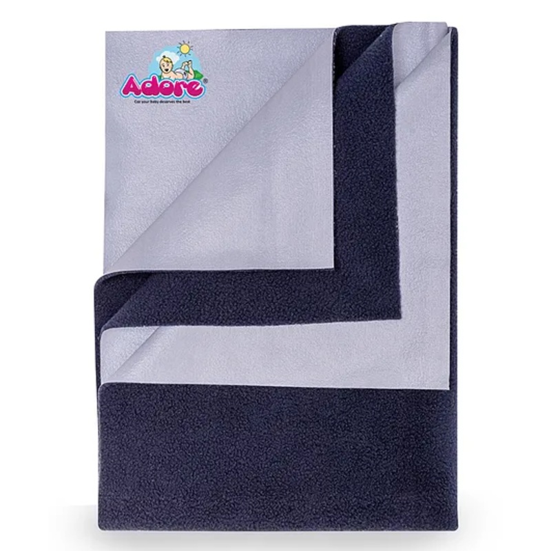 Adore Advanced Insta Dry Water Absorbent Baby Bed Protector Sheet Medium - Blue