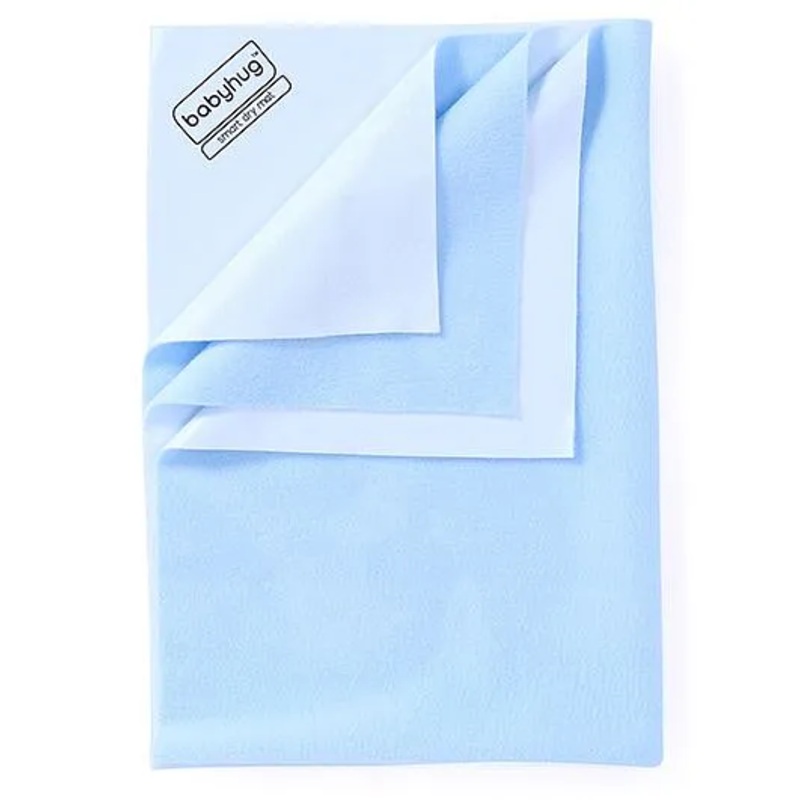 Babyhug Smart Dry Bed Protector Sheet Small - Sky Blue